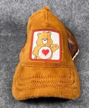 OVERLORD x Care Bears Tender Heart Fuzzy Brown Mesh Trucker Snapback Hat